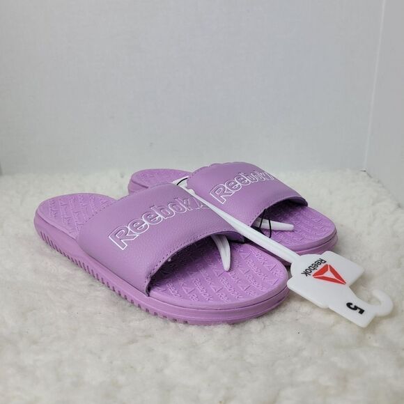 Reebok Women's Size 6 Dual Density Slip-On Slides  Orchid White - Picture 1 of 6